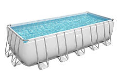 Великий каркасний басейн з накриттям, насосом і сходами Power Steel 640 x 274 x 132 см Bestway 5611Z 63318