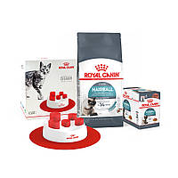 Корм для котів ROYAL CANIN HAIRBALL CARE 2кг + Вологий корм HAIRBALL CARE 12шт + інтерактивна годівниця