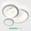 Люстра VIVID 35W AL6163-1 ARD біла Ardero 5000К 3260Лм світлодіодна без пульта 470х380х165мм три кола, фото 3