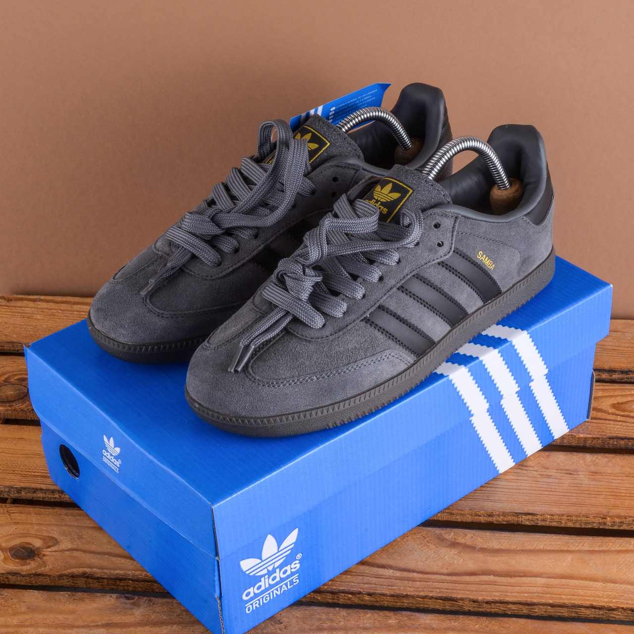 Кросівки кеди Adidas Samba колір графіт