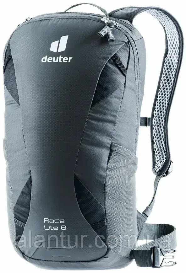Рюкзак DEUTER Race Lite 8, легкий спортивний рюкзак 8 л, графітово-чорний