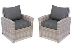 Комплект крісел Technorattan Parma сірий Garden Point 63612