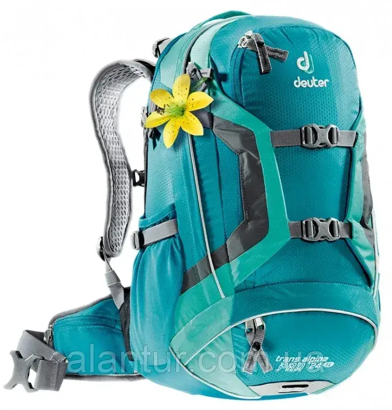 Жіночий рюкзак DEUTER Trans Alpine PRO 24 SL, велорюкзак, бірюзовий, з системою Airstripes Pro