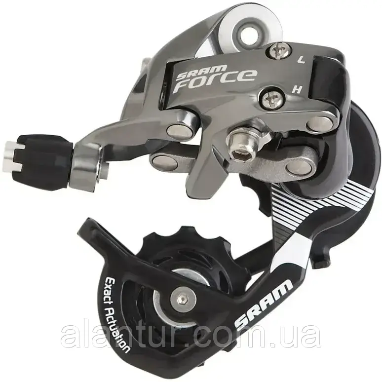 Задній перемикач SRAM Force 10 швидкостей Short Cage Max 28T Чорний/Срібний