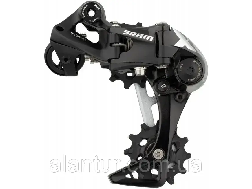 Задній перемикач SRAM X01 DH 7-швидкостей, середня лапка, чорний, Type 3.0