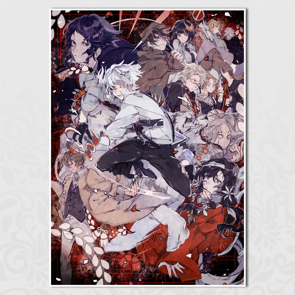 Плакат А4 Аніме Bungou Stray Dogs