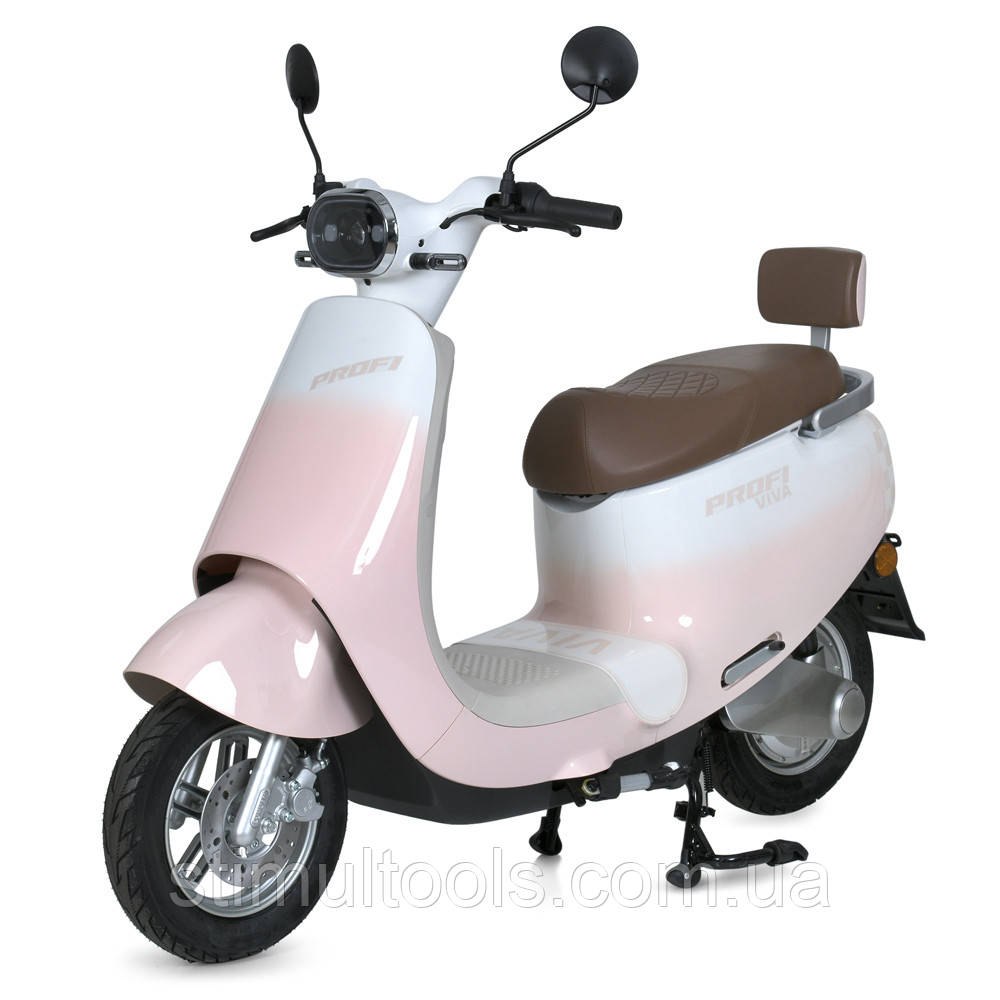 Електроскутер Prof1 MES 1028-3 VIVA рожевий двигун 600 Вт, фото 1