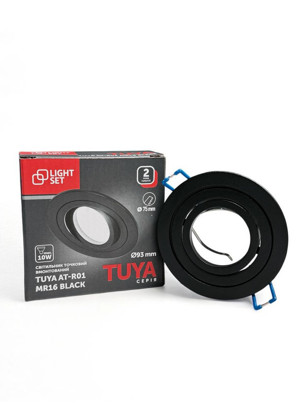 Світильник точковий LIGHT SET TUYA AT-R01 1*MR16/GU5.3 чорний ø93x28мм