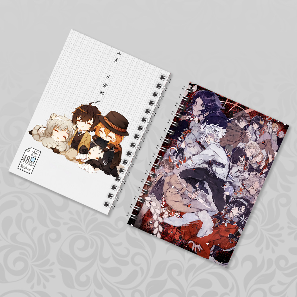 Блокнот на пружині в клітинку 48 арк. Bungou Stray Dogs