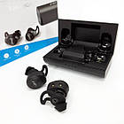 Навушники Bluetooth NIA NB710 з кейсом чорні бездротові, Навушники для тренувань сенсорні бездротові