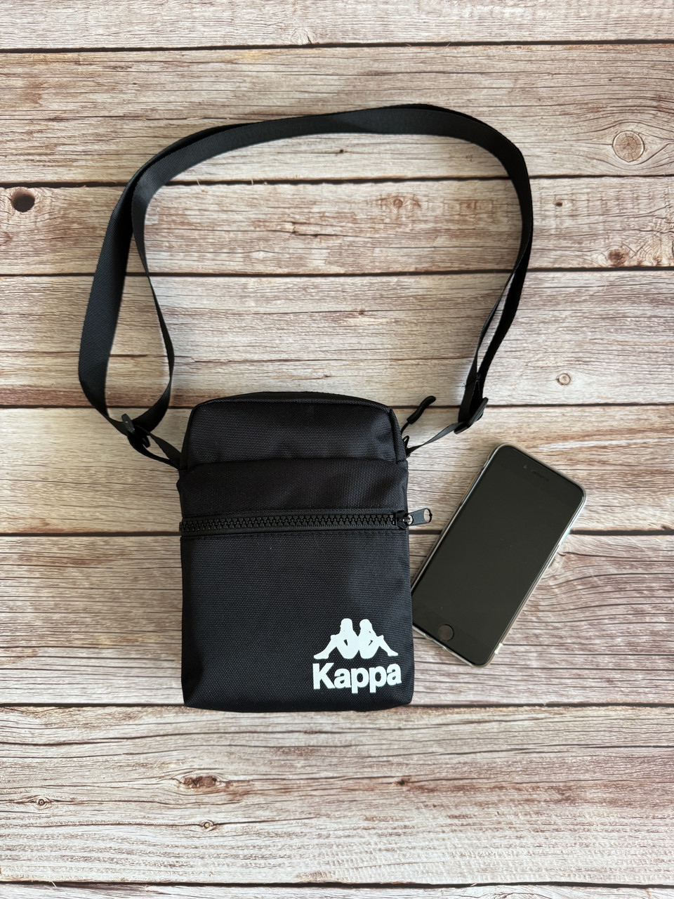 Новинка! Маленька сумка на плече капа Kappa барсетка чорна, фото 1