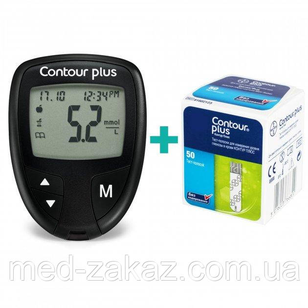 Глюкометр Contour Plus + 50 тест смужок