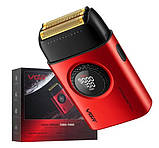 Чоловіча електробритва VGR Professional Stepless Pro FS V-377 Red з подвійним лезом, фото 8