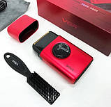 Чоловіча електробритва VGR Professional Stepless Pro FS V-377 Red з подвійним лезом, фото 10