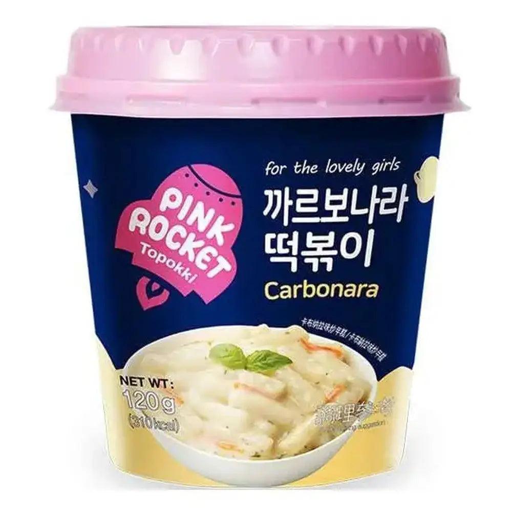 Корейські токпоккі у стакані зі смаком карбонара, 120 гр,  Pink Rocket, фото 1