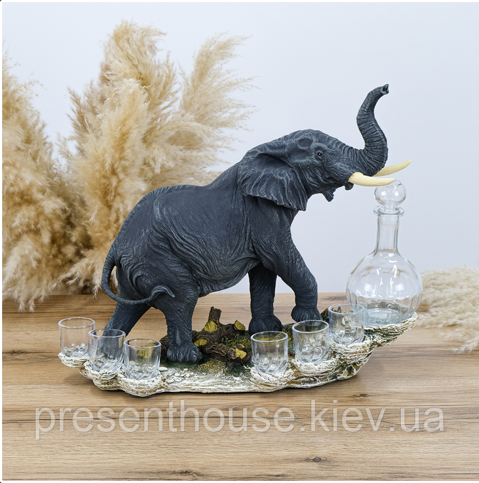 Набір для горілки Штоф Слон 44см, фото 1