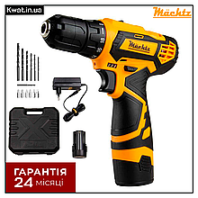 Шуруповерт акумуляторний Machtz MCD-12N-Li Дві швидкості 28 Нм 2 АКБ 12 В 1.5 Ач ЗП