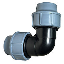 Кути затискні (коліна) для поліетиленової труби