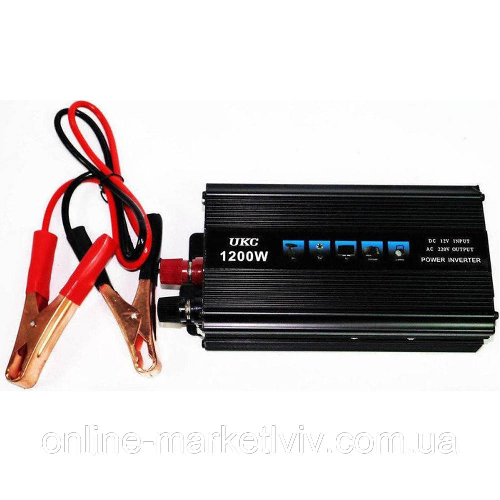 Перетворювач напруги AC/DC, 1200W, 12V, SSK / Автомобільний інвертор / Інвертор чистий синус, фото 1
