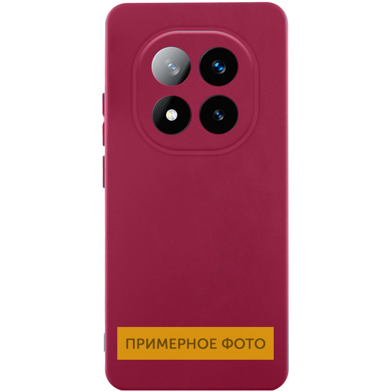 Чохол Silicone Cover Lakshmi Full Camera (AA) для Xiaomi Redmi A5 | Мікрофібра Бордовий / Marsala, фото 1