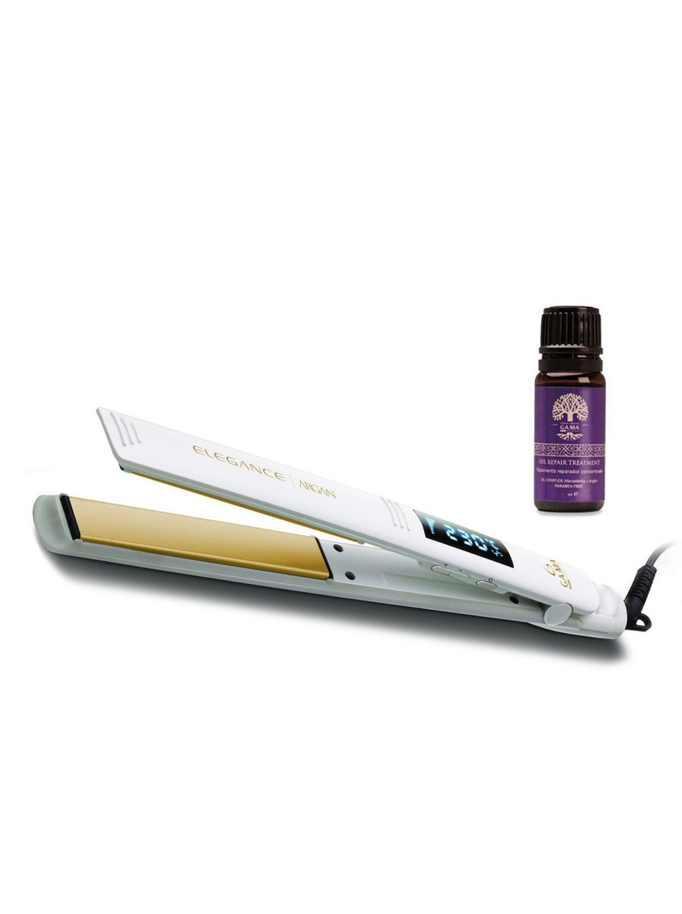 Випрямляч для волосся Ga.Ma Elegance Digital Argan GI0201 – керамічні пластини з аргановим покриттям, іонізація, до 230°C
