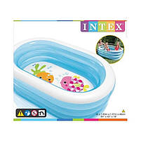 Дитячий надувний басейн Сімейний Intex 1,63m х 1,07m х 46cm, фото 3