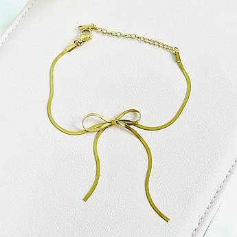 Браслет на руку Бантик Біжутерія з медичного золота Гіпоалергенні прикраси