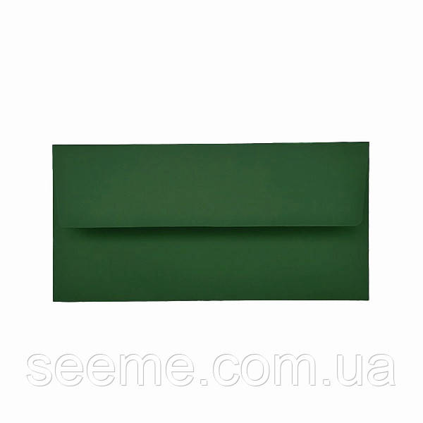 Конверт 220x110 мм, колір зелений, КОМПЛЕКТ 10 шт.