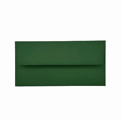 Конверт 220x110 мм, колір зелений, КОМПЛЕКТ 10 шт.