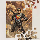 Фігурний дерев'яний пазл Woods Story Супермен В епіцентрі бурі XL, фото 6