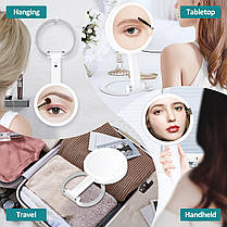 Дзеркало для макіяжу B Beauty Planet з 20-кратним збільшенням і підсвіткою, дзеркало для макіяжу з підсвіткою, фото 5
