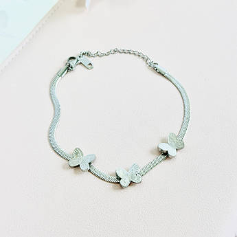 Браслет на руку Метелики Біжутерія медична сталь Гіпоалергенні прикраси