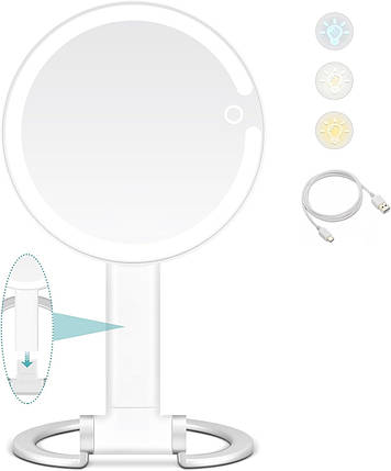 Дзеркало для макіяжу B Beauty Planet з 20-кратним збільшенням і підсвіткою, дзеркало для макіяжу з підсвіткою, фото 1