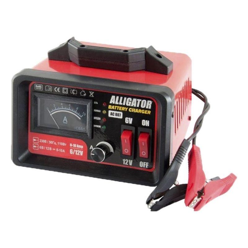 Зарядний пристрій автомобільного акумулятора АКБ трансформаторний Alligator 6/12В 10А 100Аг (AC807), фото 1