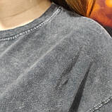 Жіноча сіра футболка принт довга, фото 8