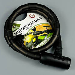 Замок велосипедний тросовий під ключ 7013 2 ключі 1м Чорний 56522