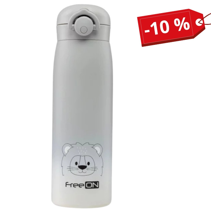 Термопляшка FreeON, сіра 480 мл