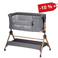 Приліжкове ліжечко та стільчик для дитини Nest & Feed 2 в 1 FreeON, grey