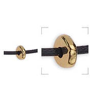 Намистина "Диск", 5 мм, позолота 24 карата