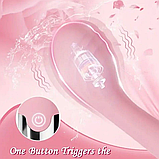 Рожевий вібростимулятор точки G та клітора, Вібратор із вигнутою головкою 18 см, Інтимні іграшки, фото 4