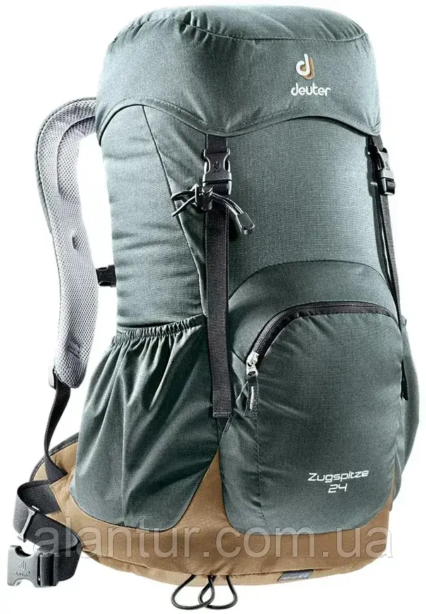 Рюкзак Deuter Zugspitze 24 л, туристичний, сірий-коричневий, з вентиляцією спини та чохлом від дощу