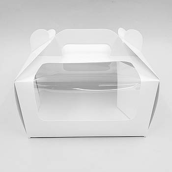 Коробка для торта з віконцем 20х20х11 см