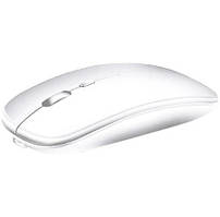 Мишка комп'ютерна Macarone Bluetooth USB безшумна перезаряджувана Білий (SH0000316)