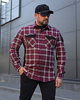 Тактична мілітарі Сорочка FCT Blackbeard літня в клітинку Червона (6 номер)