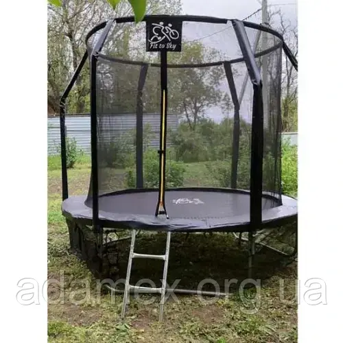 Батут Fit To Sky 183 см із внутрішньою сіткою та драбинкою