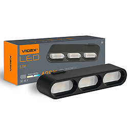 Світильник магнітний трековий VIDEX LD13B |5.5W, 4000K, 48V, 420 Лм| Чорний (VL-TRMS-LD13B)