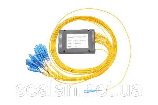 Дільник оптичний корпус ABS 1x16 SC/UPC сплітер (Splitter PLC) ValCord