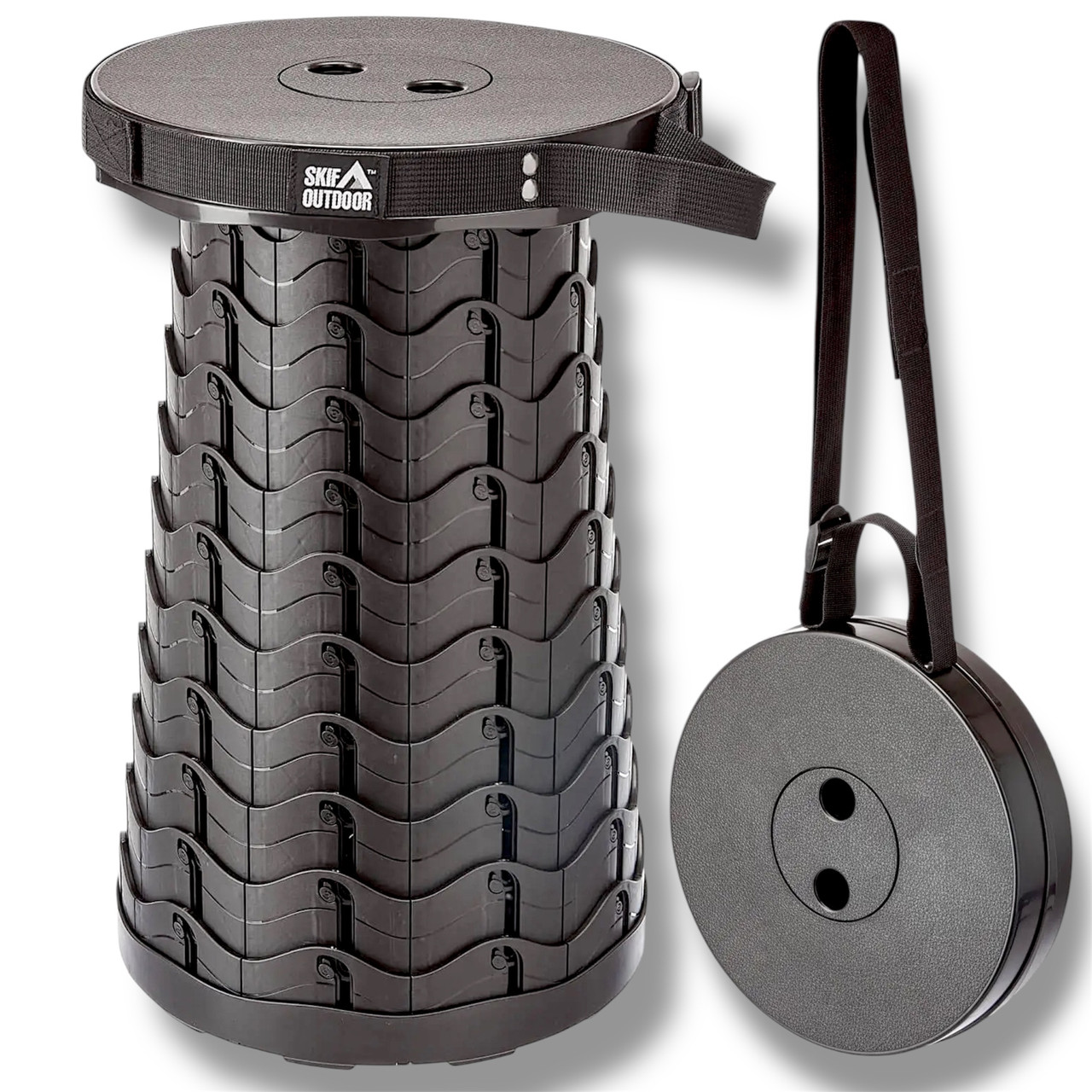 Стілець складаний телескопічний SKIF Outdoor Tower до 150 кг чорний