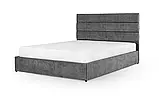 Ліжко двоспальне Лілія 140-160-180 (стандарт) рогожка темно-сіре, фото 2