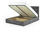 Ліжко двоспальне Лілія 140-160-180 (стандарт) рогожка темно-сіре, фото 8